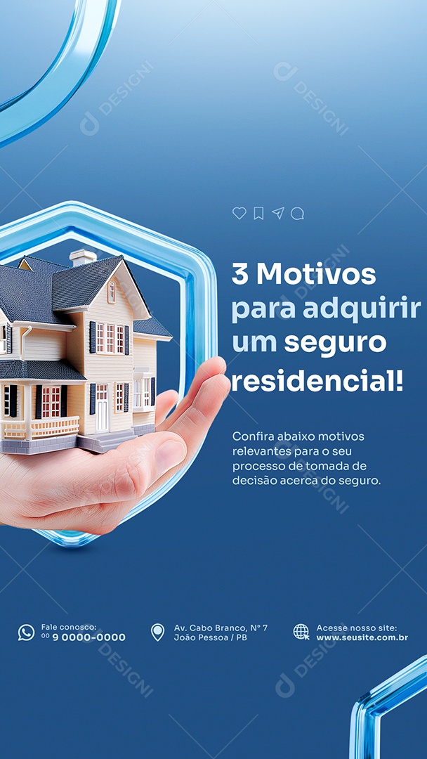 Story Seguro Confira Abaixo Motivos Relevante Social Media PSD Editável