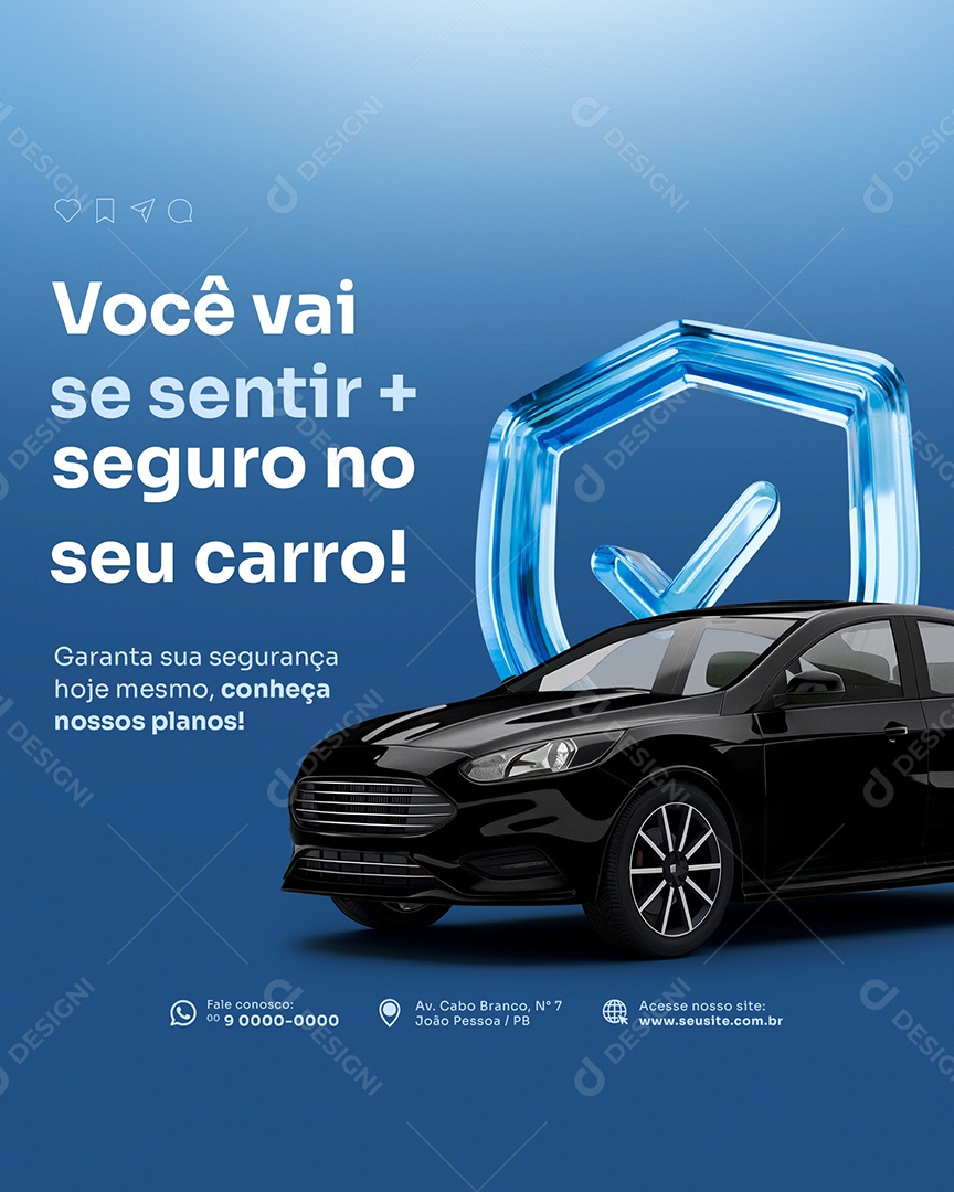 Seguro Garanta sua Segurança Social Media PSD Editável