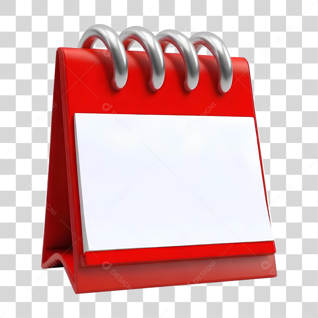 Elemento 3D Calendário PNG Transparente