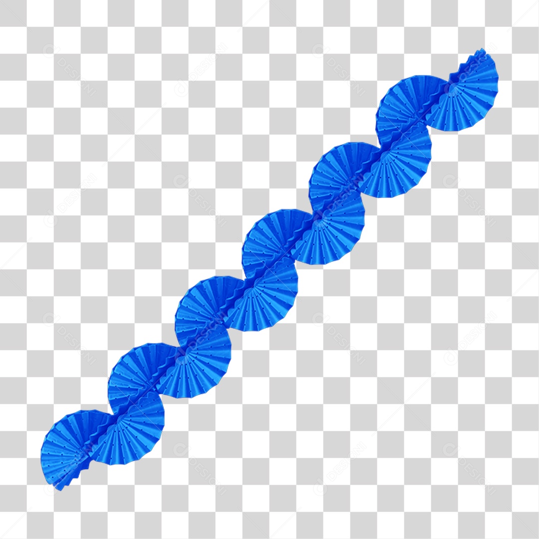 Elemento 3D Guirlanda de Papel PNG Transparente