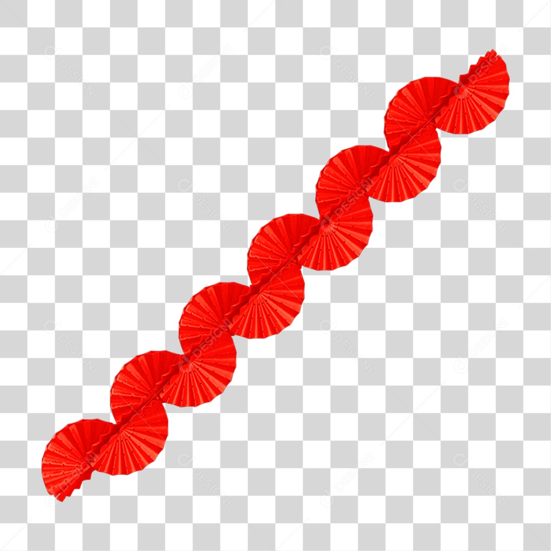 Elemento 3D Guirlanda de Papel PNG Transparente