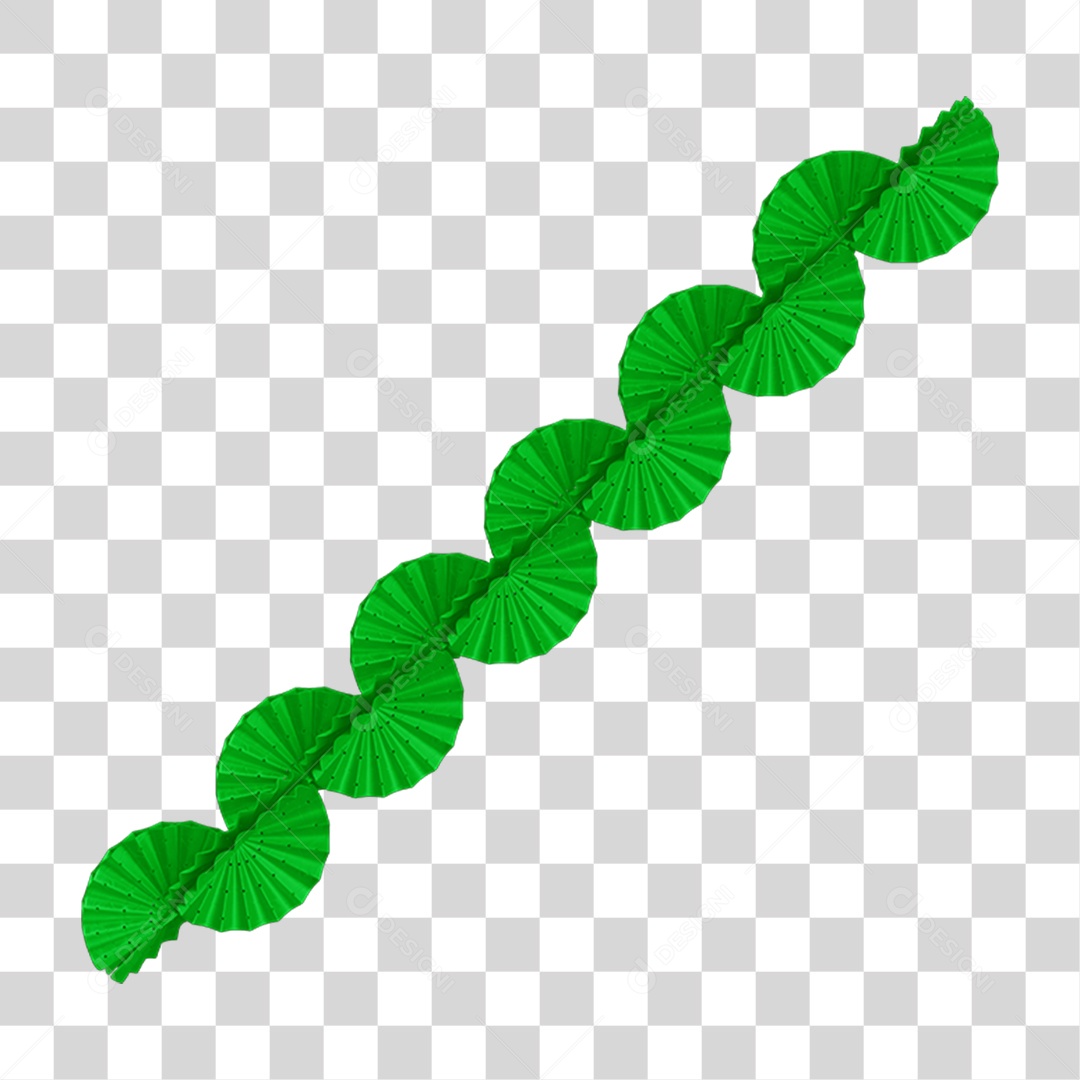 Elemento 3D Guirlanda de Papel PNG Transparente