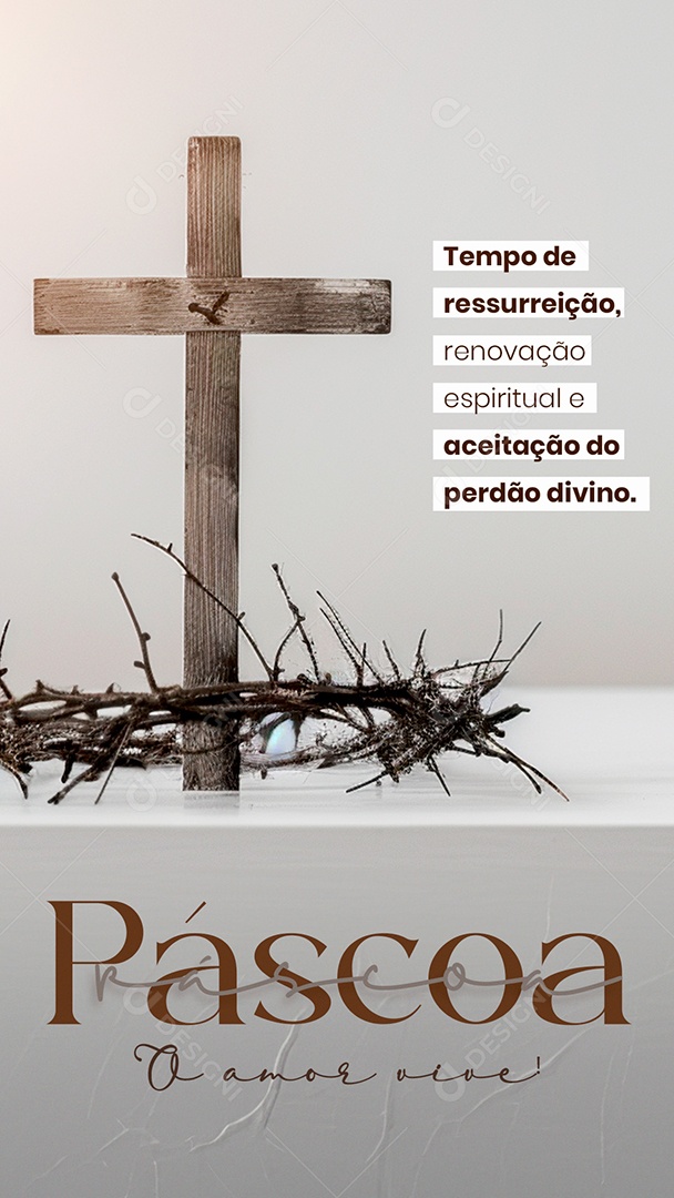 Story Páscoa 31 de Março Tempo de Ressurreição Social Media PSD Editável
