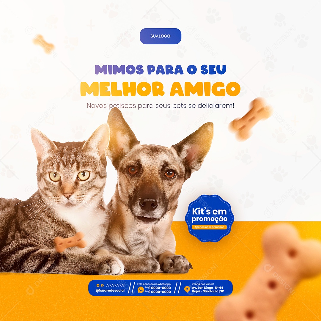 Feed Petshop Mimos para seu Melhor Amigo Social Media PSD Editável