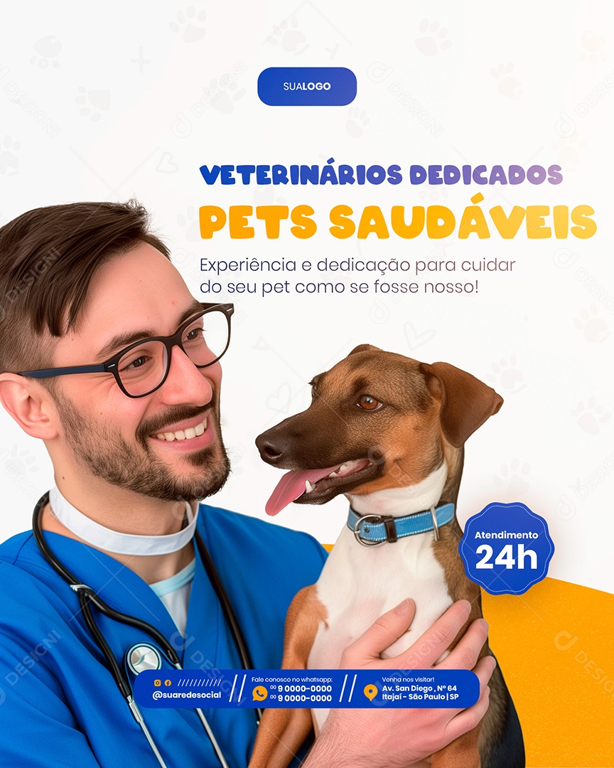 Petshop Healthy Pets Social Media PSD Editable