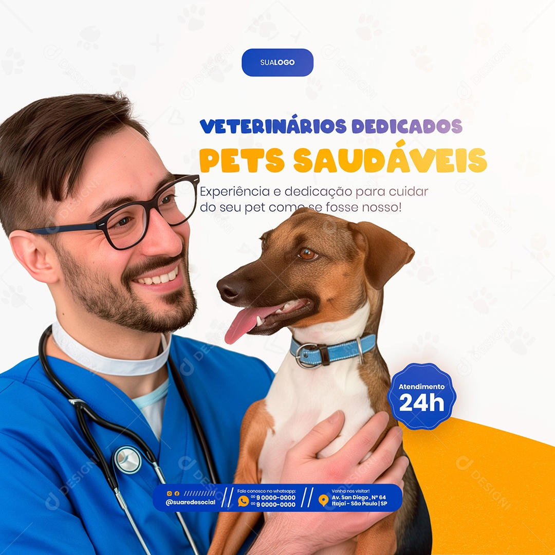 Feed Petshop Pets Saudáveis Social Media PSD Editável