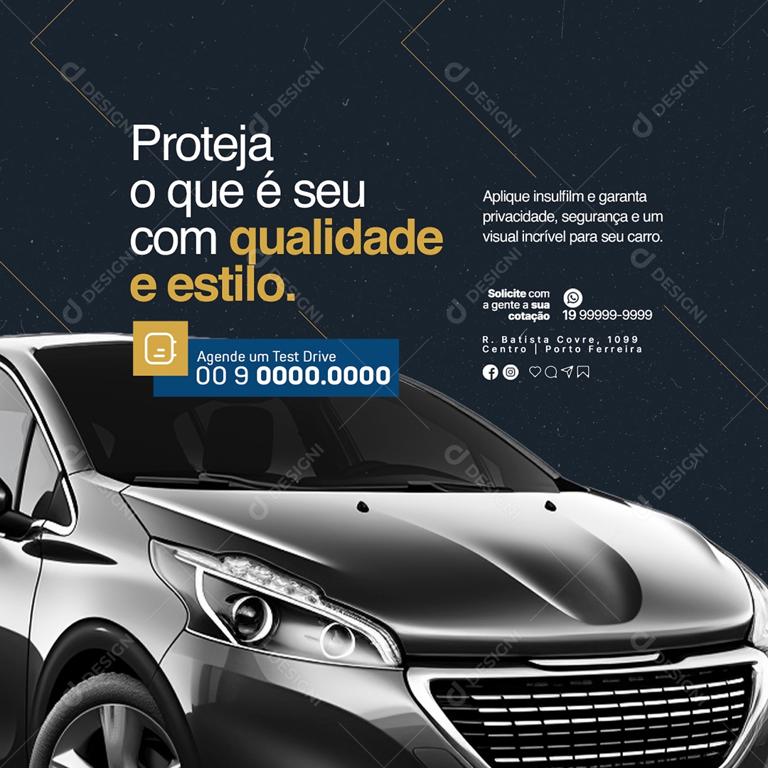 Mechanical Workshop Protect What's Yours with Quality and Editable Social Media PSD Style