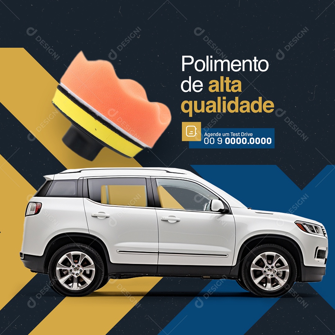 Oficina Mecânica Polimento de Alta Qualidade Social Media PSD Editável