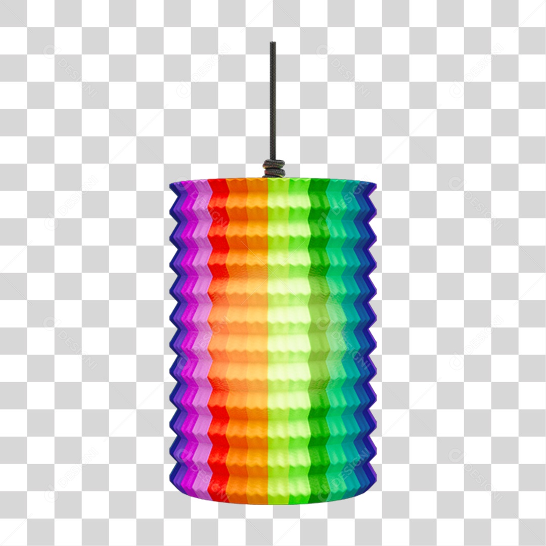 Balão Lanterna Colorido PNG Transparente