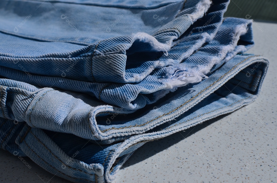 Costuras de peça jeans