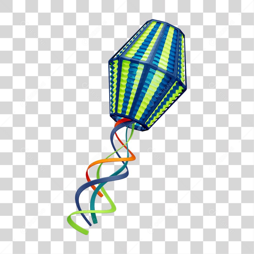 Balão Tradicional Colorido PNG Transparente