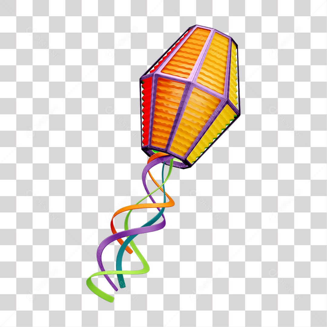 Balão Tradicional Colorido PNG Transparente