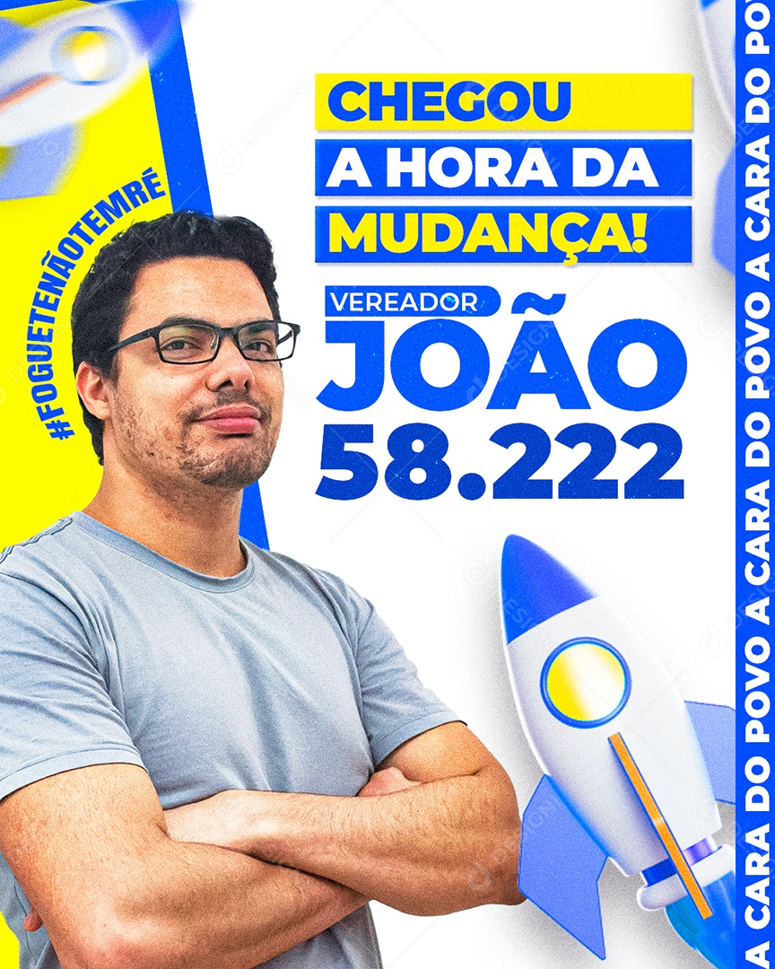 Politica Chegou a Hora da Mudança Social Media PSD Editável