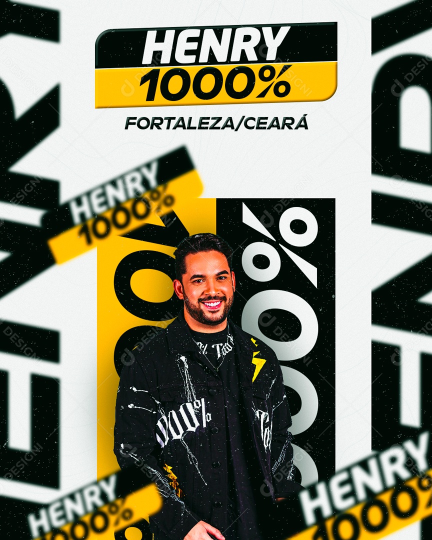Flyer Henry 1000% Social Media PSD Editável