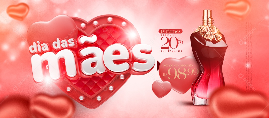 Banner Mês das Mães Ofertas Social Media PSD Editável