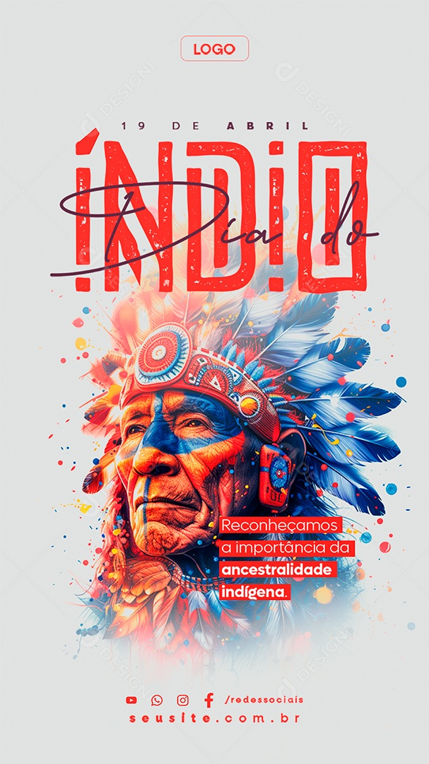 Story Dia do Índio 19 de Abril Social Media PSD Editável