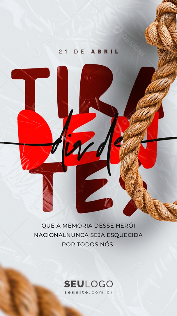 Story Social Media Dia de Tiradentes 21 de Abril PSD Editável