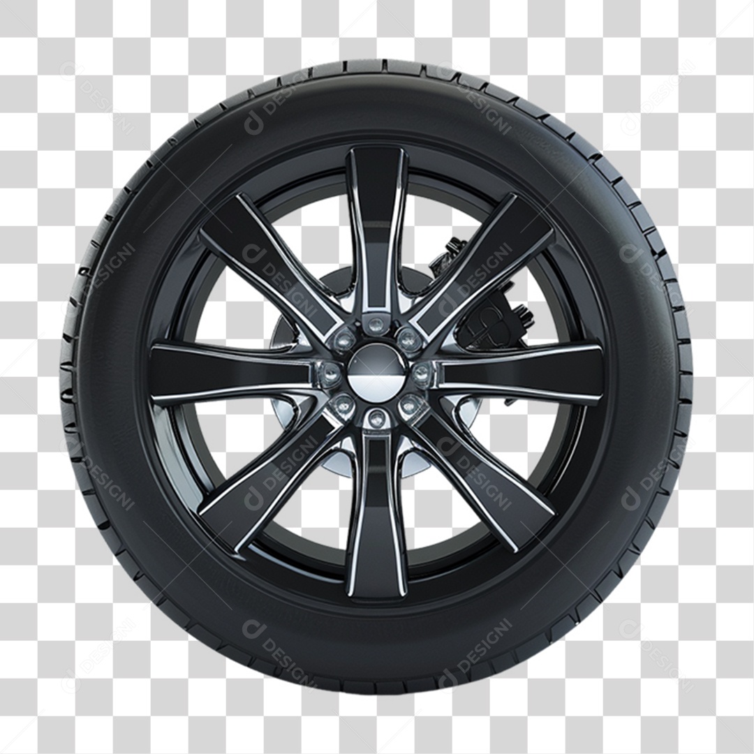 Pneu Roda de Carro PNG Transparente