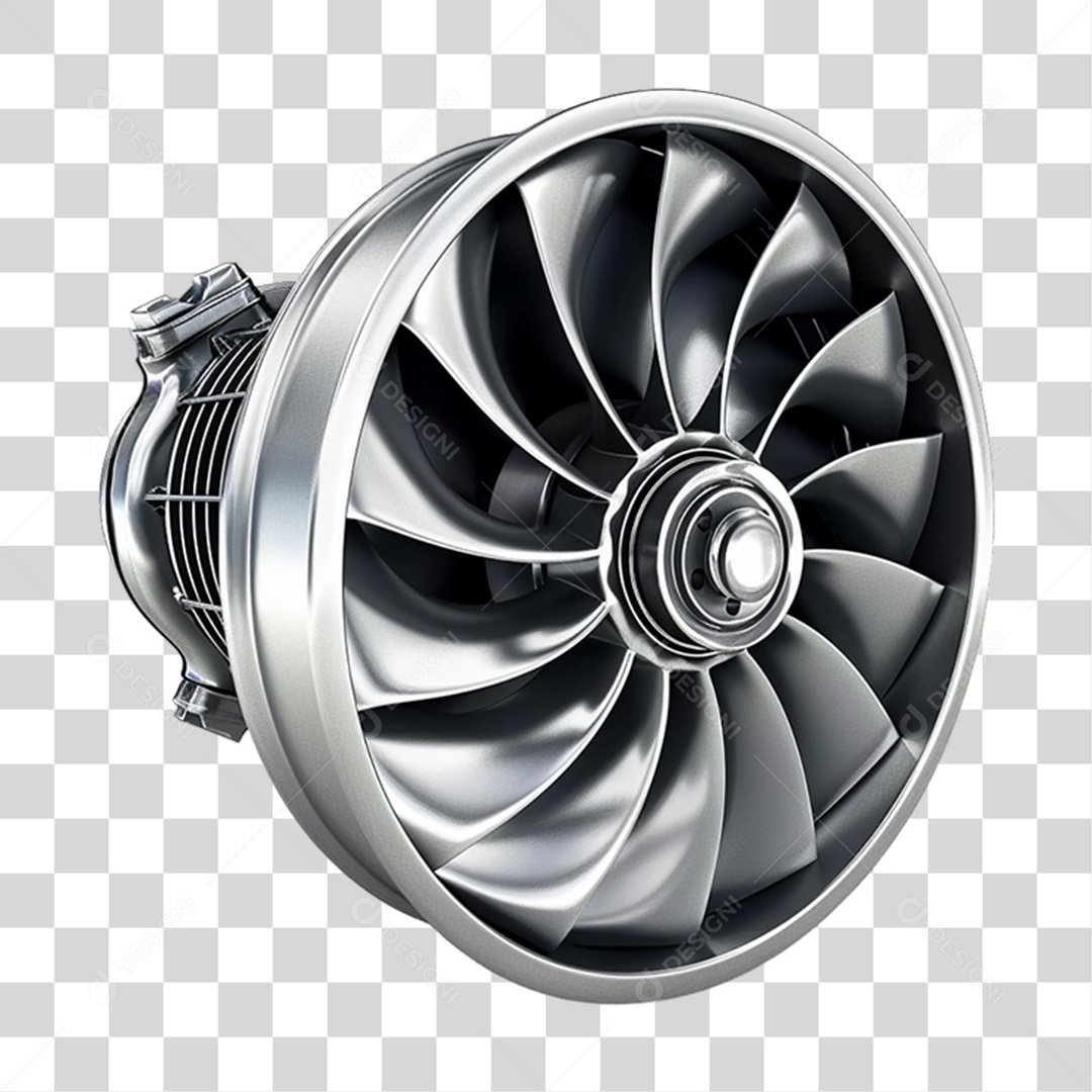 Turbina de Carro Metal PNG Transparente