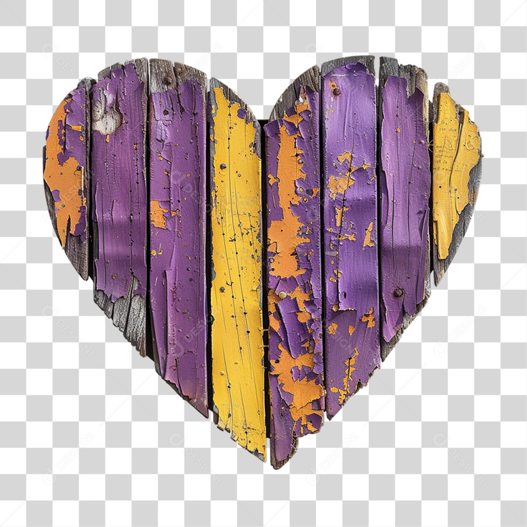 Elemento 3D Cercas Coloridas de Madeira PNG Transparente