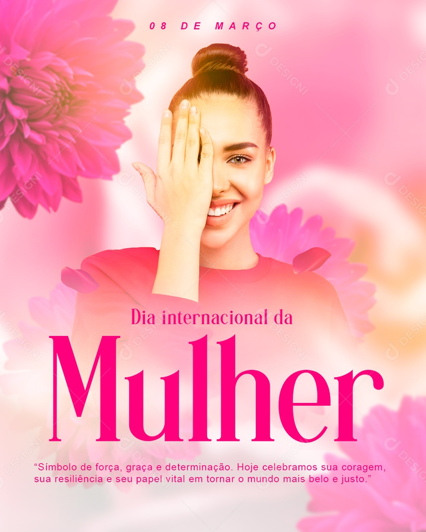 Dia Internacional das Mulheres 8 de Março Social Media PSD Editável