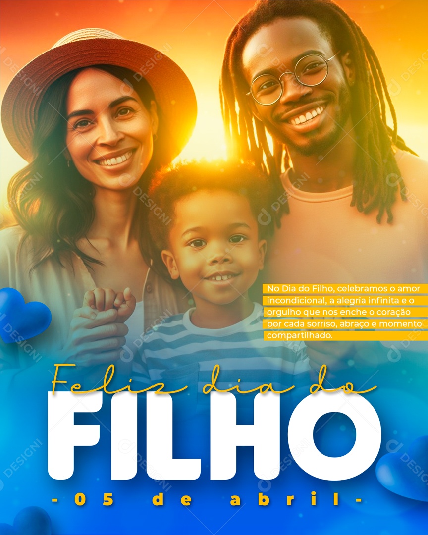 Dia dos Filhos 05 de Abril Social Media PSD Editável