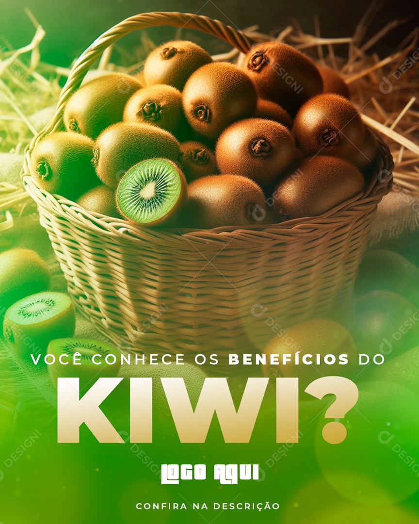Você Conhece os Benefícios do Kiwi Social Media PSD Editável