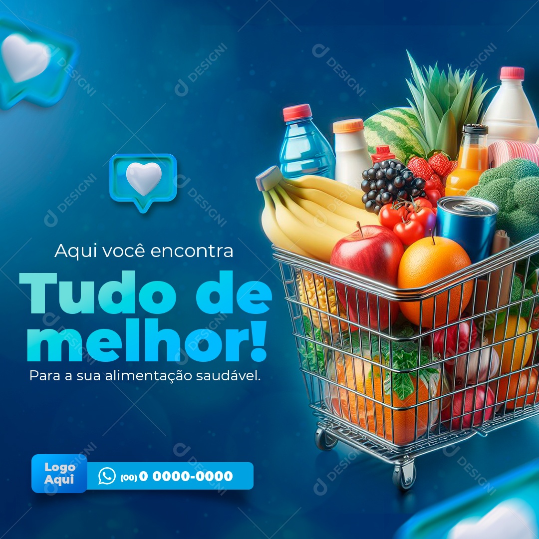 Aqui Você Encontra tudo de Melhor Social Media PSD Editável