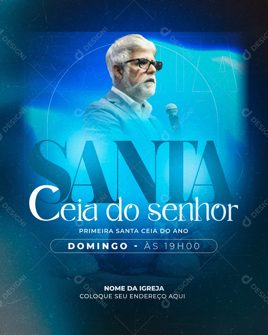 Social Media Igreja Santa Ceia PSD Editável