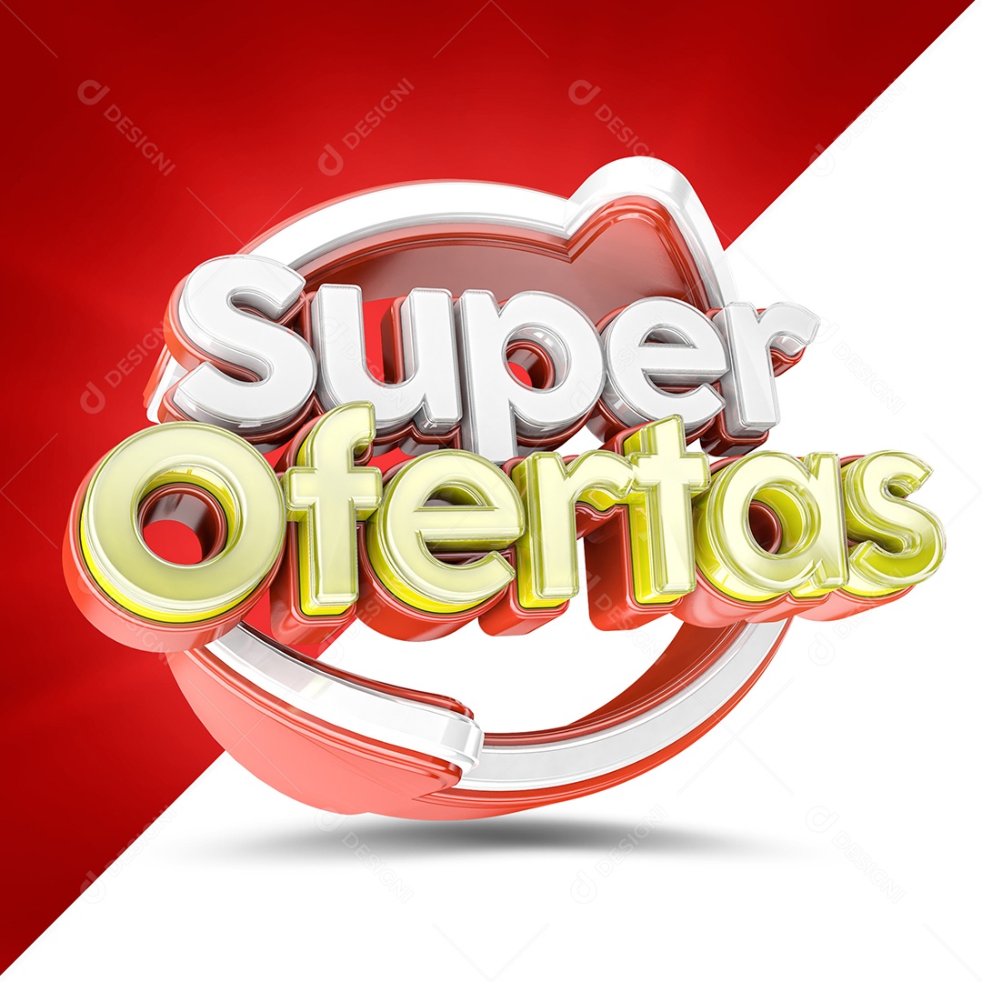 Super Ofertas Selo Vermelho Para Composição PSD