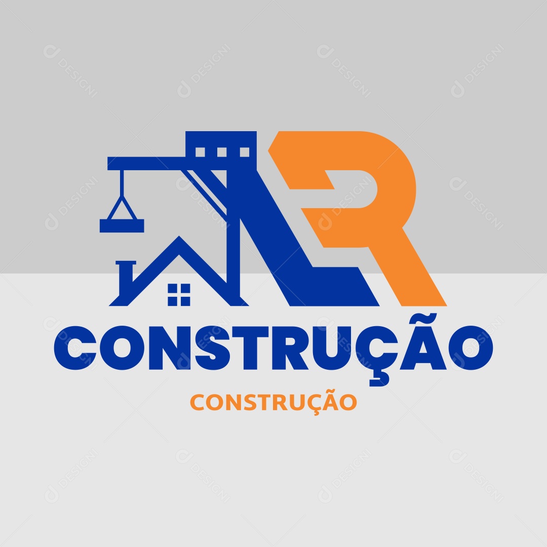 Modelo de Logo LR Construção Vetor EPS + AI