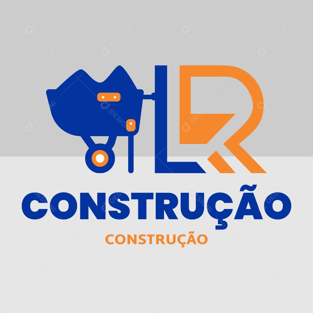 Modelo de Logo LR Construção Vetor EPS + AI