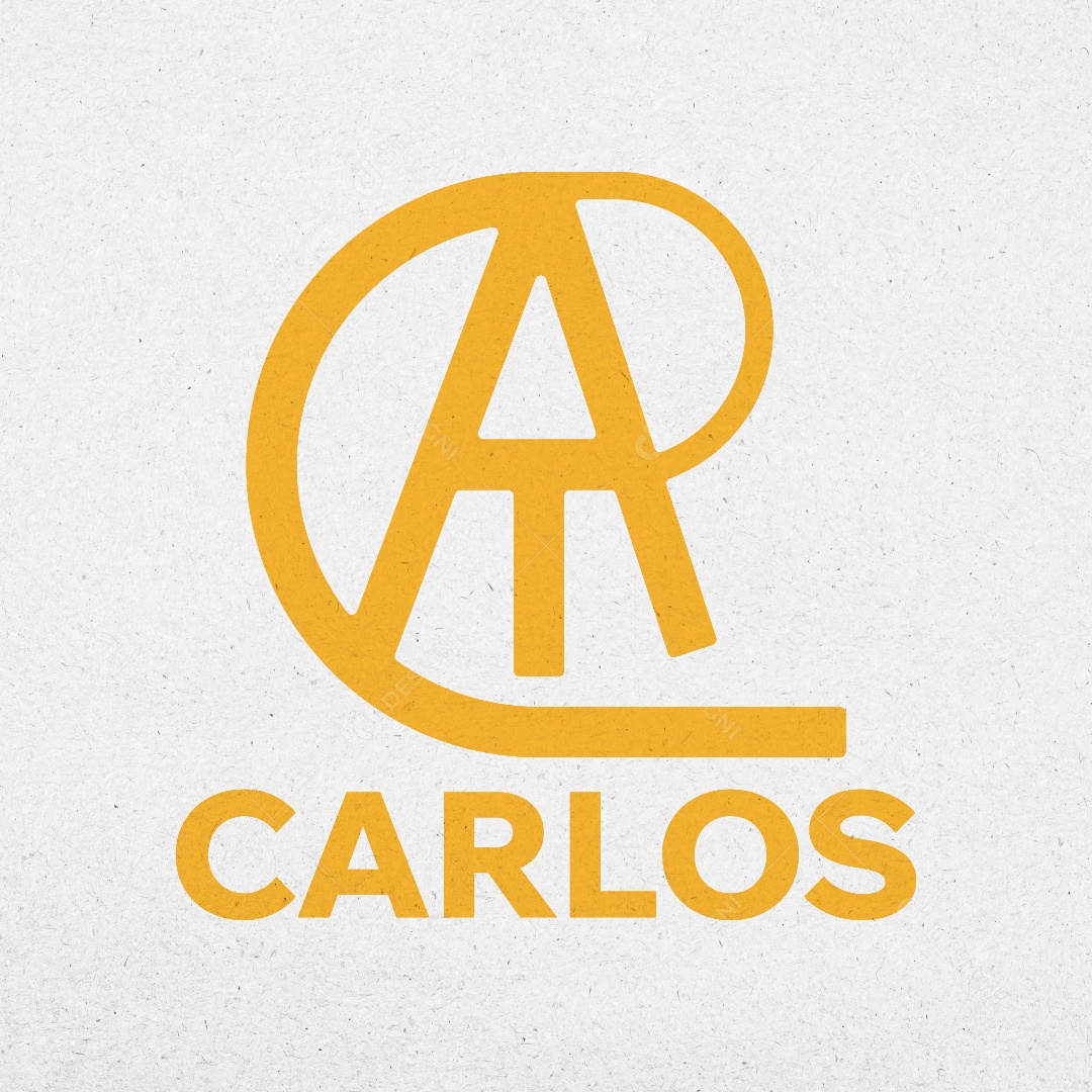 Modelo de Logo Nome Carlos Vetor EPS