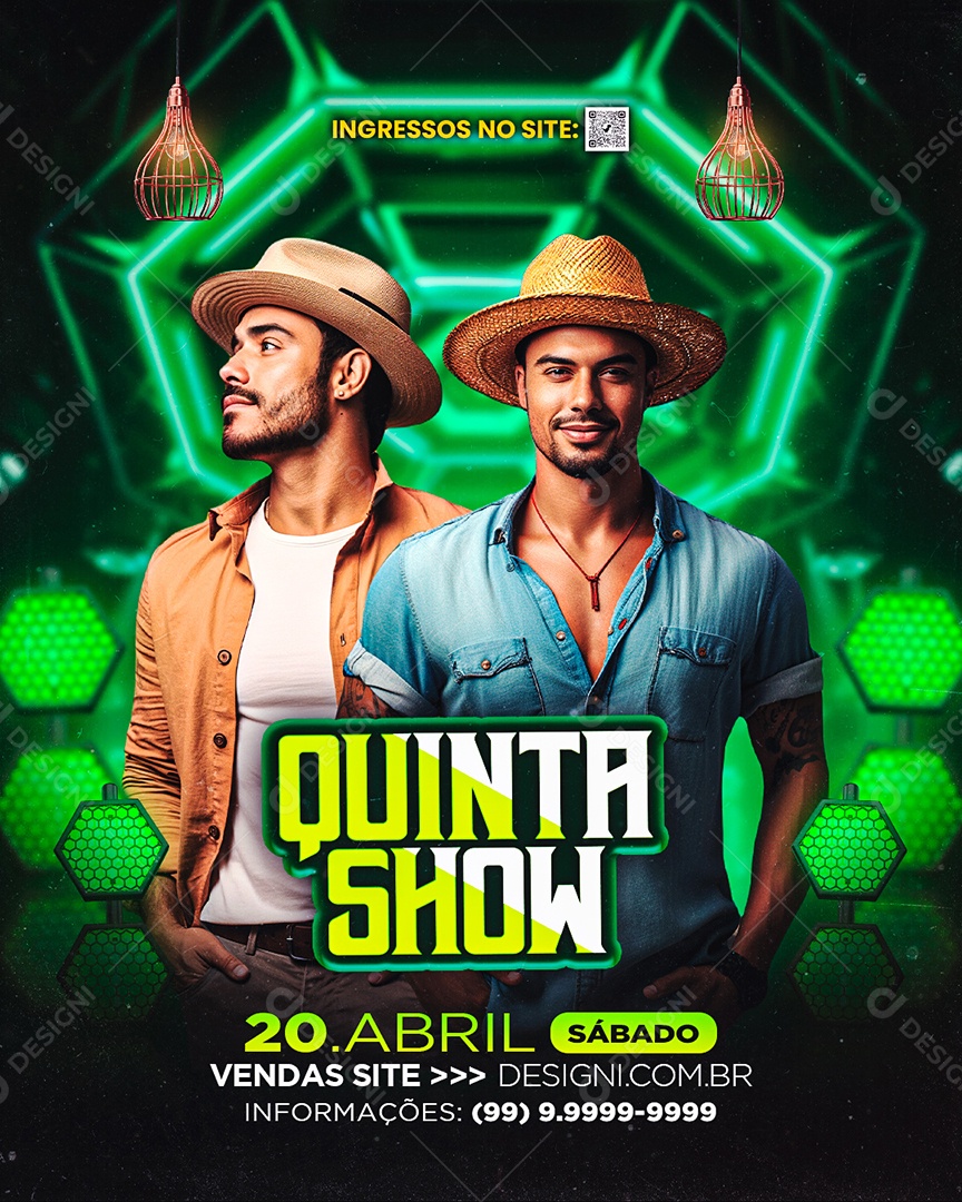 Flyer Quinta Show Social Media PSD Editável