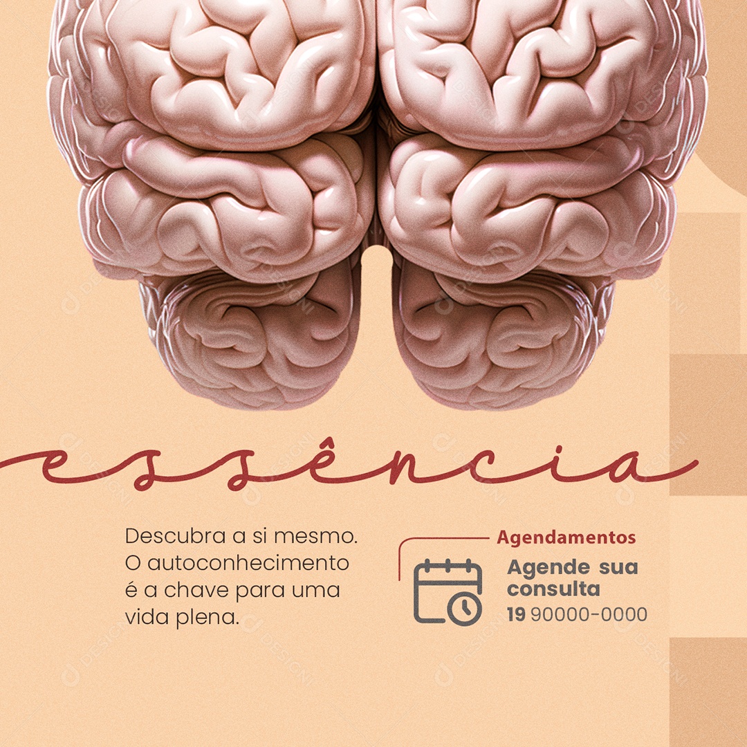 Psicólogo Essência Descubra a Si Mesmo Agende sua Consulta Social Media PSD Editável