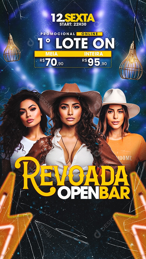 Story Flyer Revoada Open Bar Social Media PSD Editável