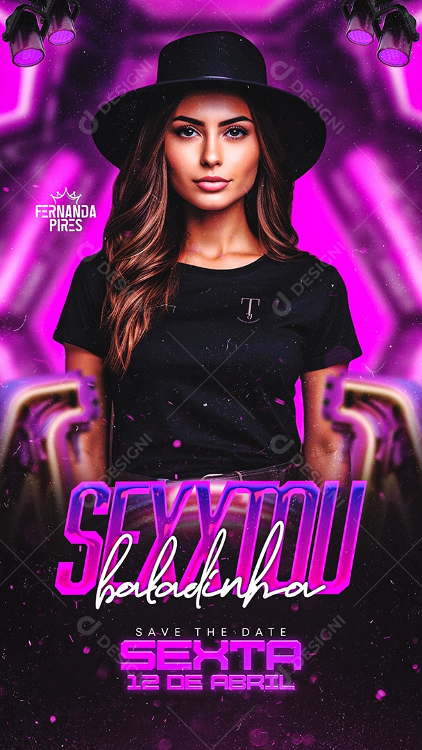 Story Flyer Sexxtou Baladinha Social Media PSD Editável