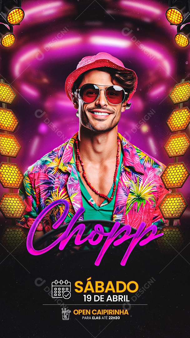 Story Flyer Chopp Social Media PSD Editável