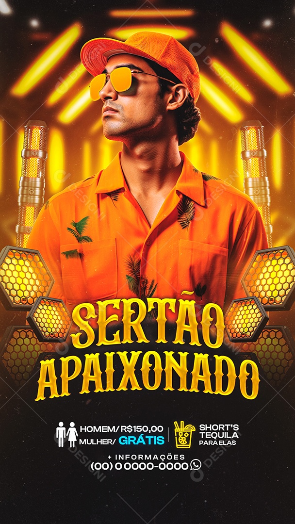 Story Flyer Sertão Apaixonado Social Media PSD Editável