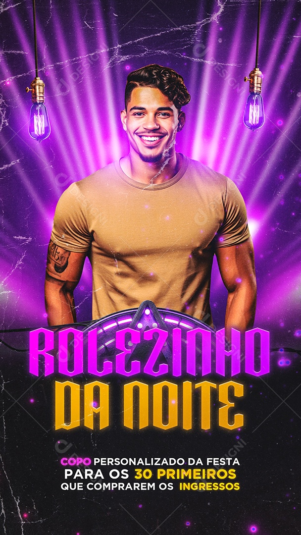 Story Flyer Rolezinho Da Noite Social Media PSD Editável