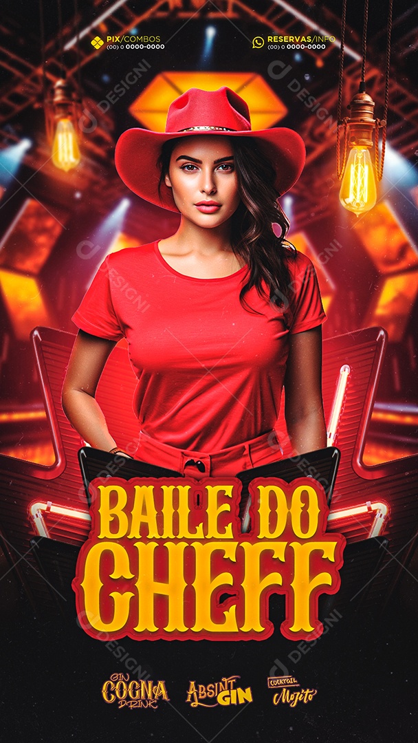 Story Flyer Baile Do Cheff Social Media PSD Editável