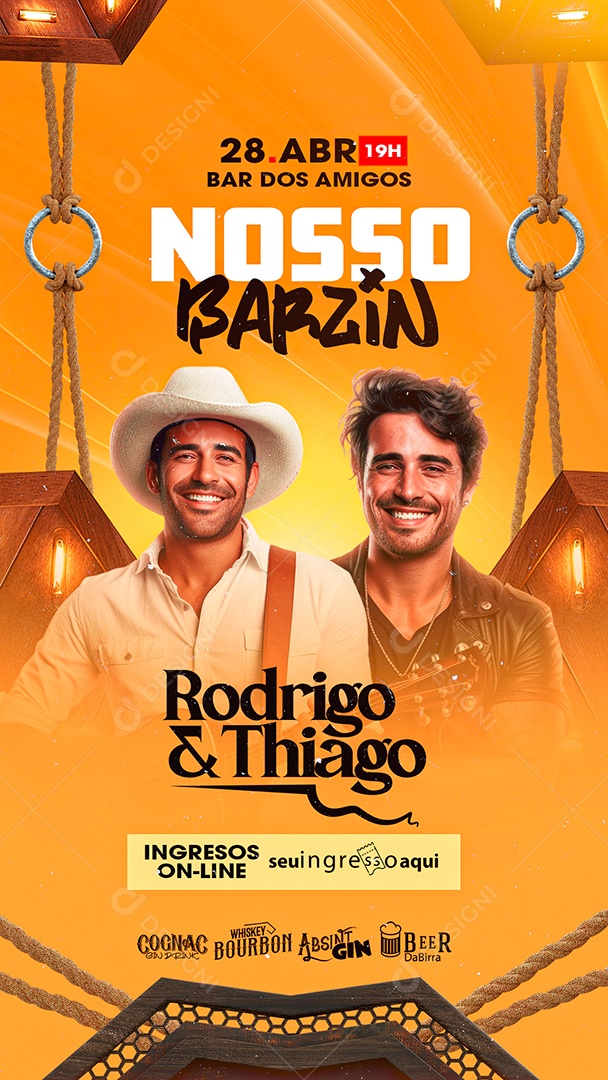 Story Flyer Nosso Barzin Rodrigo e Thiago Social Media PSD Editável