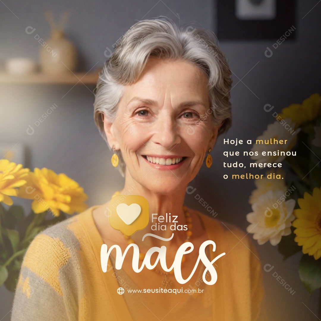 Dia das Mães 12 de Maio Merece o Melhor Social Media PSD Editável