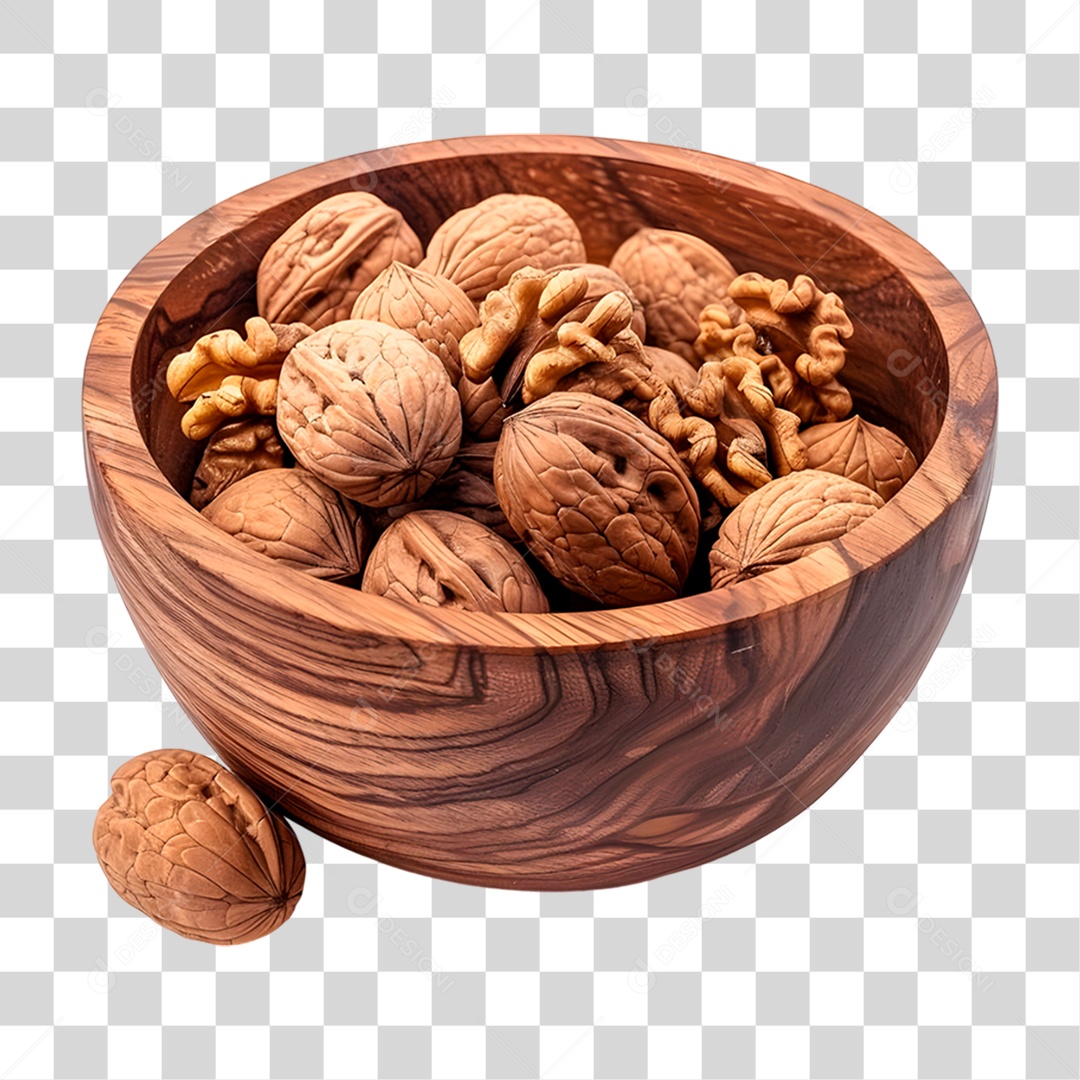 Nozes Na Tigela Na Tigela PNG Transparente