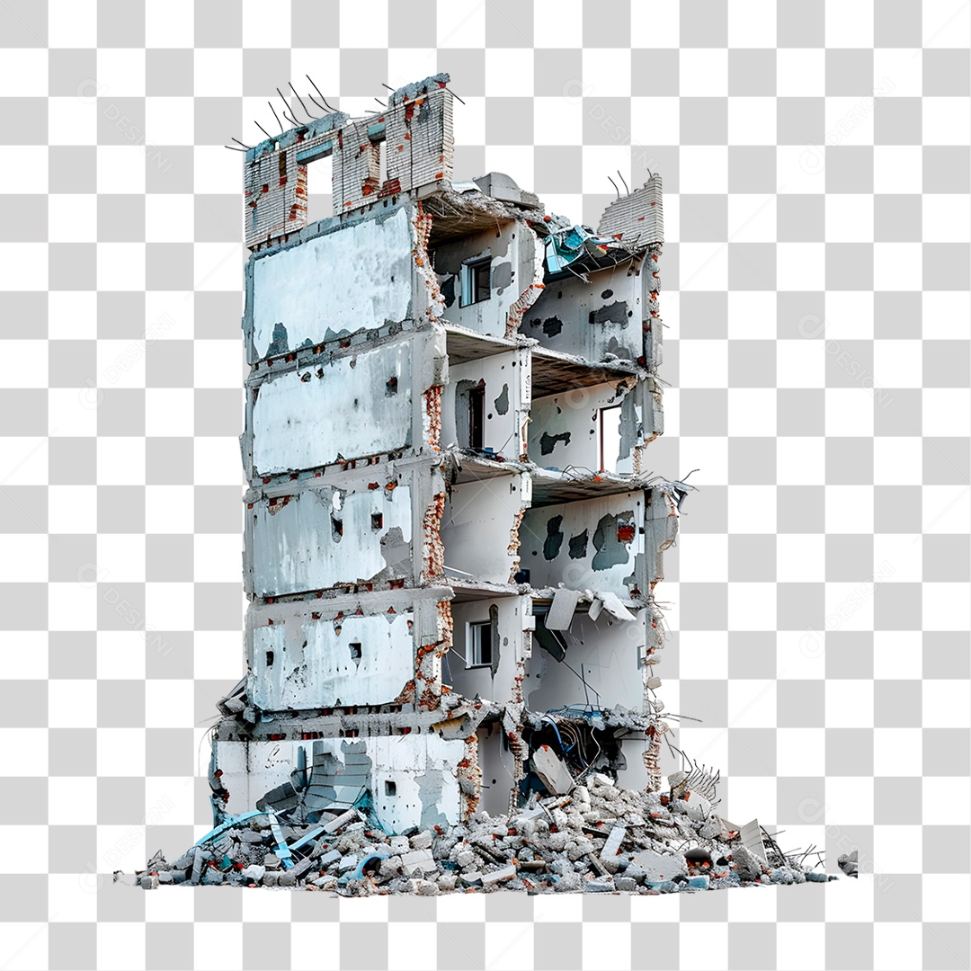 Casa Em Demolição PNG Transparente