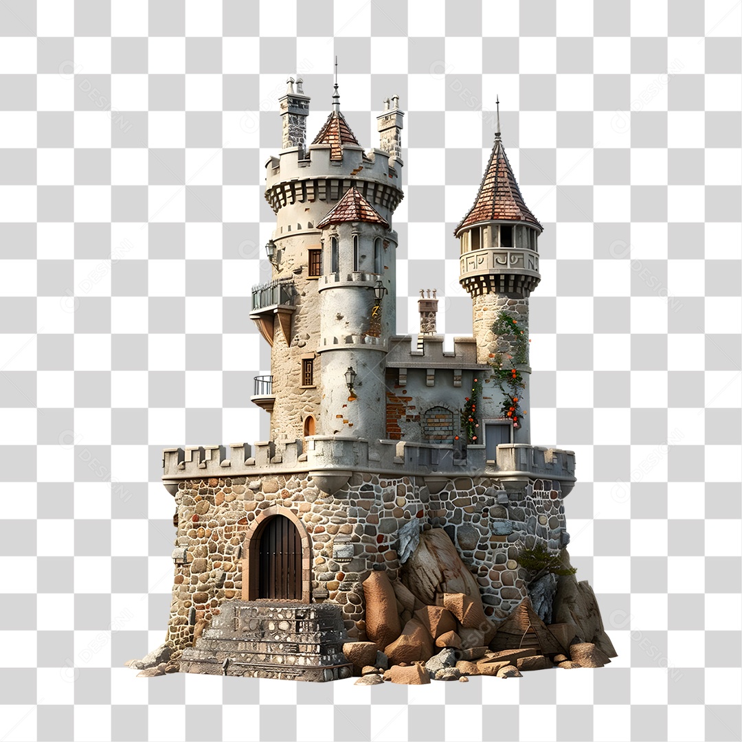 Castelo Em Reino PNG Transparente