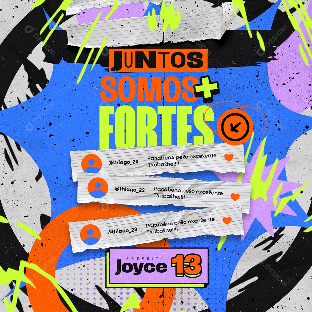 Social Media Politica Eleição Prefeita Prefeita Joyce Juntos Somos Fortes PSD Editável