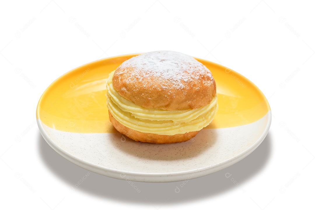 Sonhos gourmet encima do prato