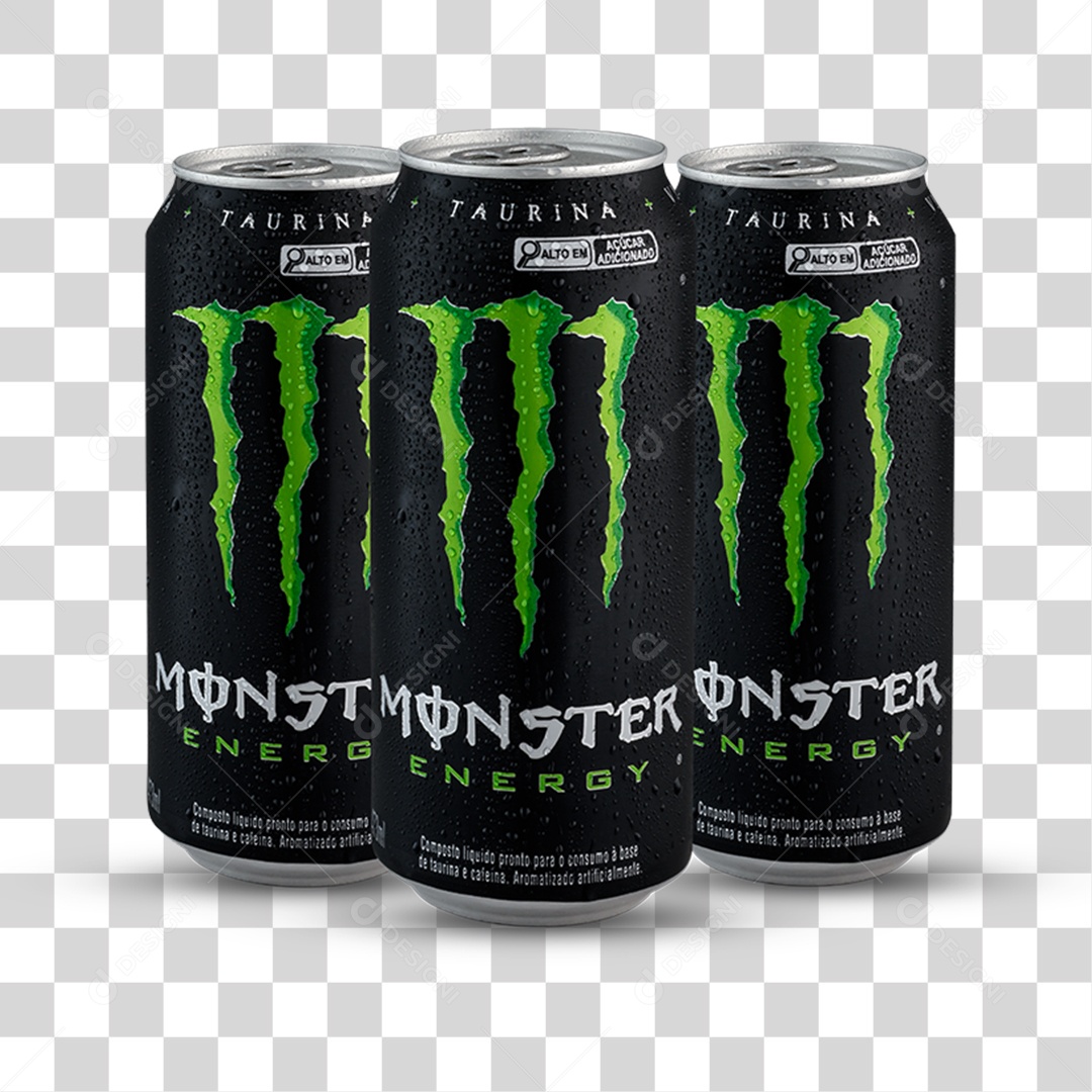 Bebida Energética Monster PNG Transparente