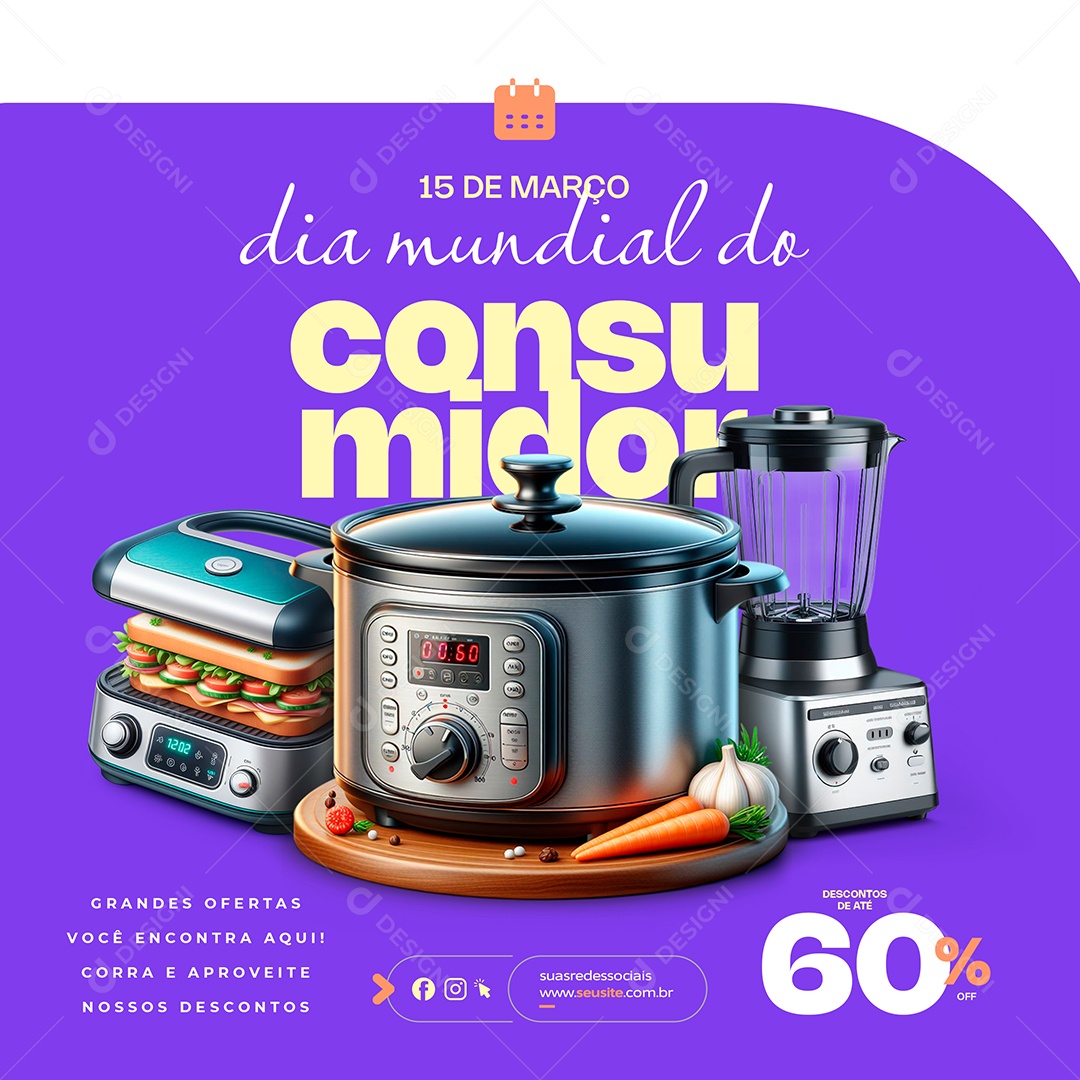 Consumer Day March 15th Hurry Up and Enjoy Editable Social Media PSD
